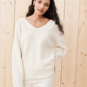 Jenni Kayne Cream Crew Neck Sweater